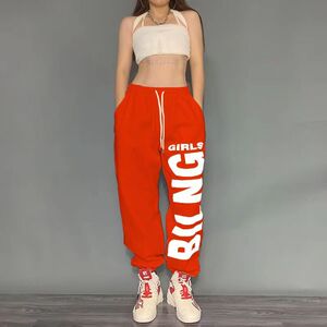 2023情侣秋休闲运动裤宽松阔腿高腰束脚裤舞蹈卫裤潮102B-K846P45图片