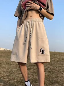 五分裤男潮流宽松男士短裤休闲裤凹凸透气面料中裤102B-K2443P30图片