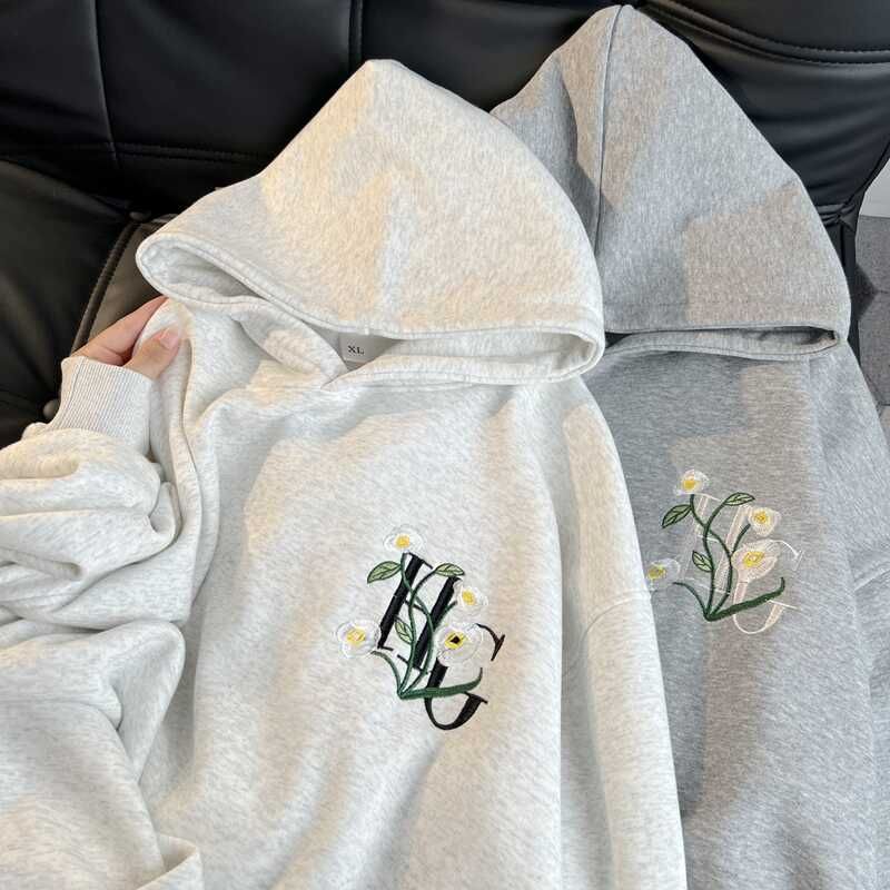 加厚款立体绣花潮卫衣连帽衫情侣加绒外套102B-W2748P55加绒65,女装短外套,星座102B