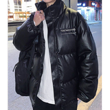 冬ins加厚pu皮棉衣男潮流韩版潮牌羽绒棉服宽松外套102B-M827P100，男装棉衣，星座102B