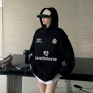 秋2025连帽双层日系时尚连帽卫衣男女宽松潮流外套102B-W8941P55图片