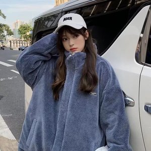 秋25两面穿羊羔绒外套摇粒绒外套秋冬上衣加绒卫衣102B-W8203P75图片