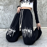 跨境高腰抽绳宽松欧美辣妹风运动裤男女102B-K711P45，女装休闲裤，星座102B