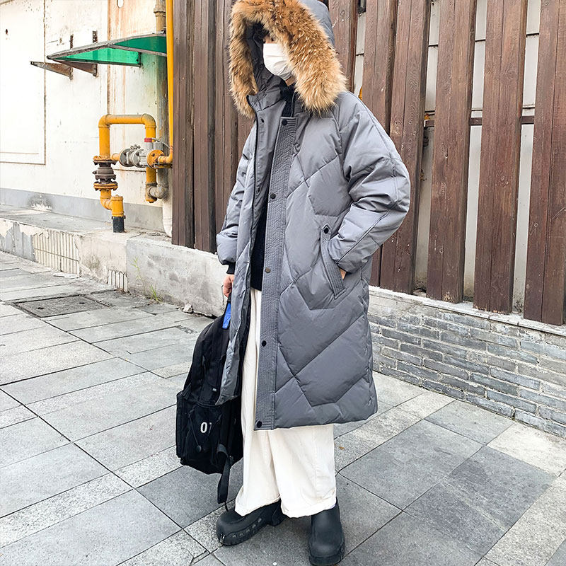 冲量降价加厚帅气连帽车明线情侣中长款宽松羽绒服102B-Y8868P175,男装羽绒服,星座102B