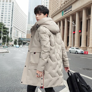 现货3万件男中长款冬款连帽80绒加厚羽绒服男102B-YR045P195图片