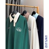 2024秋POLO翻领卫衣学生薄款美式复古上衣情侣外套102B-W3006P48，男装卫衣，星座102B
