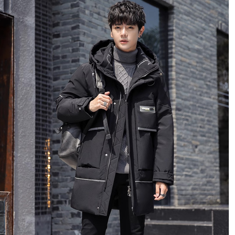 直播可吃货冬款羽绒服男夜光条潮流冬加厚外套102B-Y071P200特价,男装羽绒服,星座102B