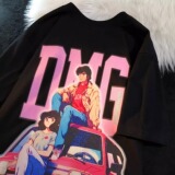 220克日系城市猎人卡通短袖t恤夏复古男女半袖宽松102B-T7080P30，男装T恤，星座102B
