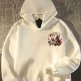 秋2025潮暗黑风印花硬挺卫衣宽松情侣外套102B-W2839P50加绒60，女装短外套，星座102B
