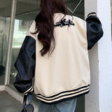 秋2025美式复古拼接棒球服韩版学生宽松夹克外套潮102B-JK853P75，男装夹克，星座102B