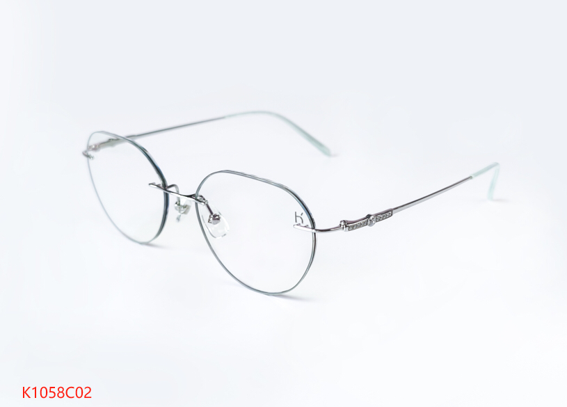 海伦凯勒透颜钛无框眼镜框近视防蓝光K 1058 1057 1055 1056 1054