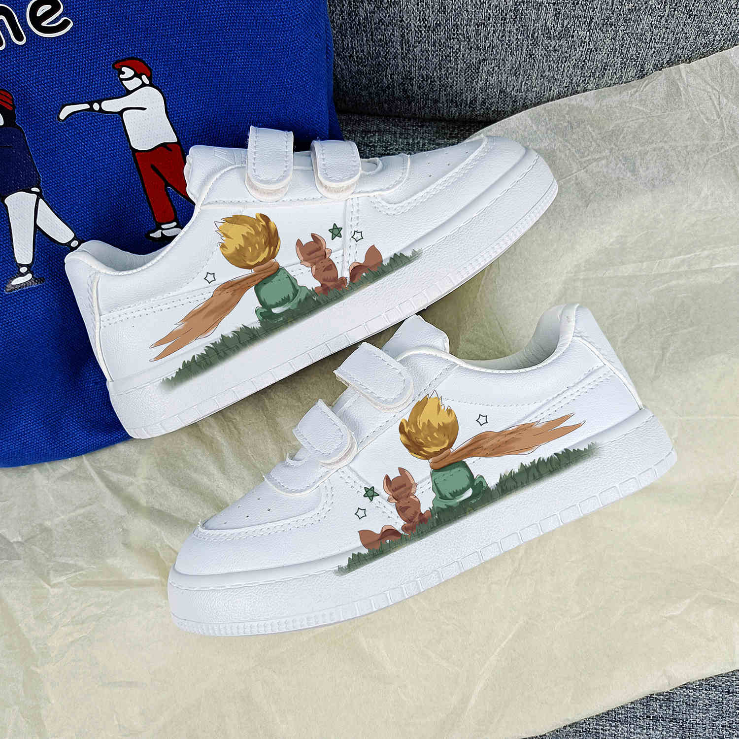 回力正品小王子男女童鞋卡通爆改鞋2024年春秋季小孩舒适运动板鞋