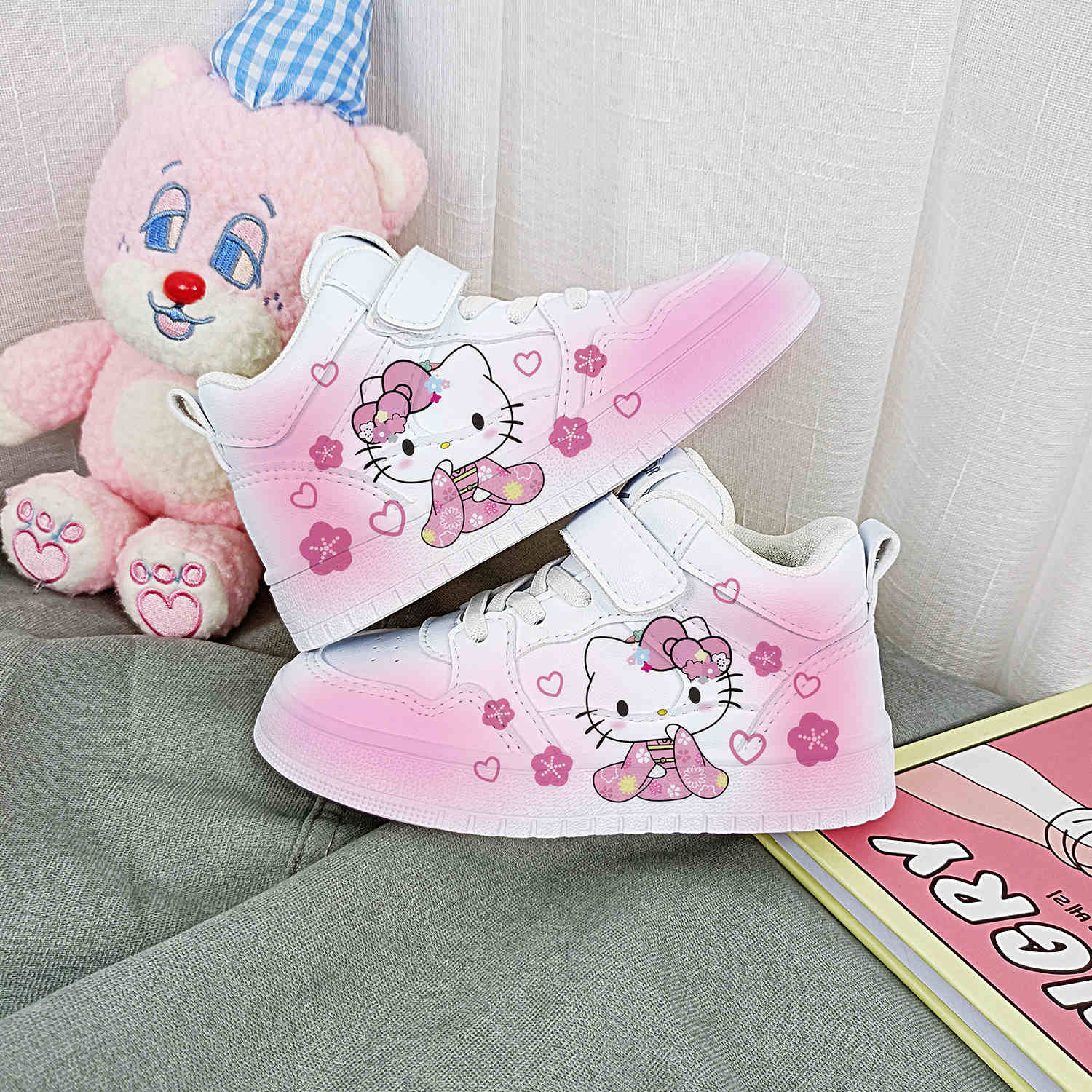 回力儿童板鞋凯蒂猫kitty鞋子定制hellokitty女童鞋子校园学生鞋