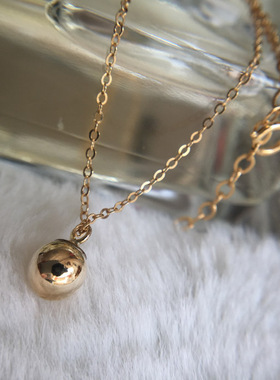 美国进口14K包金简单白底项链