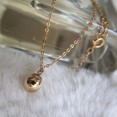 美国进口14K包金简单白底项链