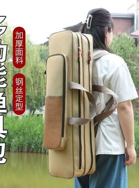 506080cm鱼竿包加厚防水路亚杆包渔具包短节双层便携鱼竿包路亚包