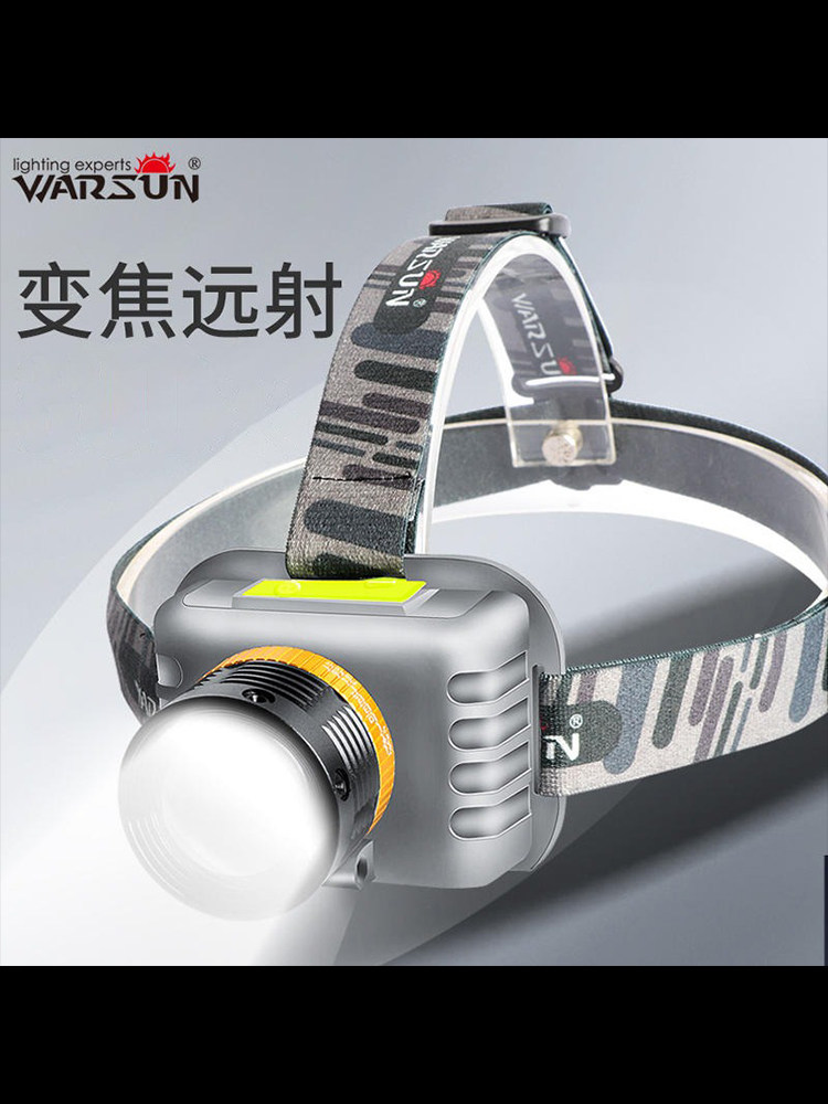 led感应头灯强光充电超亮矿灯家用头戴式手电筒户外煤炭矿工工作