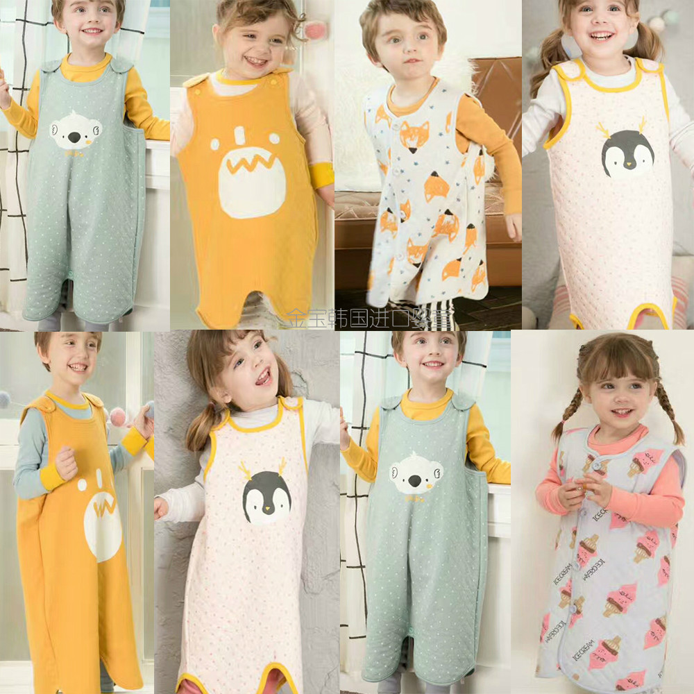 特价清仓韩国儿童装宝宝幼儿保暖睡袋防踢被马甲背心夹棉加厚纯棉