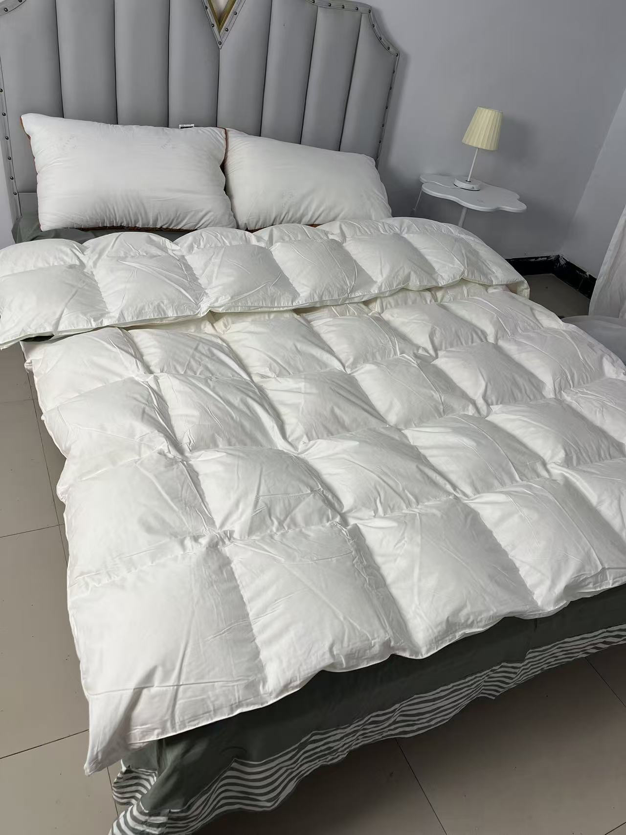 羽绒被99白鹅绒吊吊绒120支纯棉羽绒被子春秋被加厚冬被单人双人