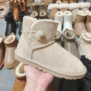 雪地靴女冬季 雪地棉鞋 爆款 低帮加绒女式 子 炫酷皮面毛毛鞋 2025新款
