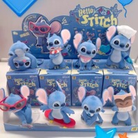 新品toptoy迪士尼Hello史迪奇系列手办盲盒可爱摆件植绒潮玩礼物