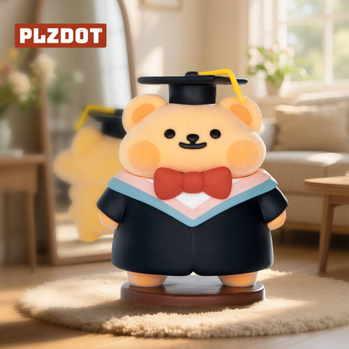 正品Plzdot小熊虫”这像话吗“系列mini盲盒植绒桌面摆件潮玩周边