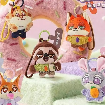 52toys正品疯狂动物城2萌友集结系列毛绒手机挂绳盲盒周边尼克朱