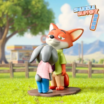 52TOYS疯狂动物城的最 佳拍档系列公仔盲盒甜蜜倚靠潮玩摆件礼物