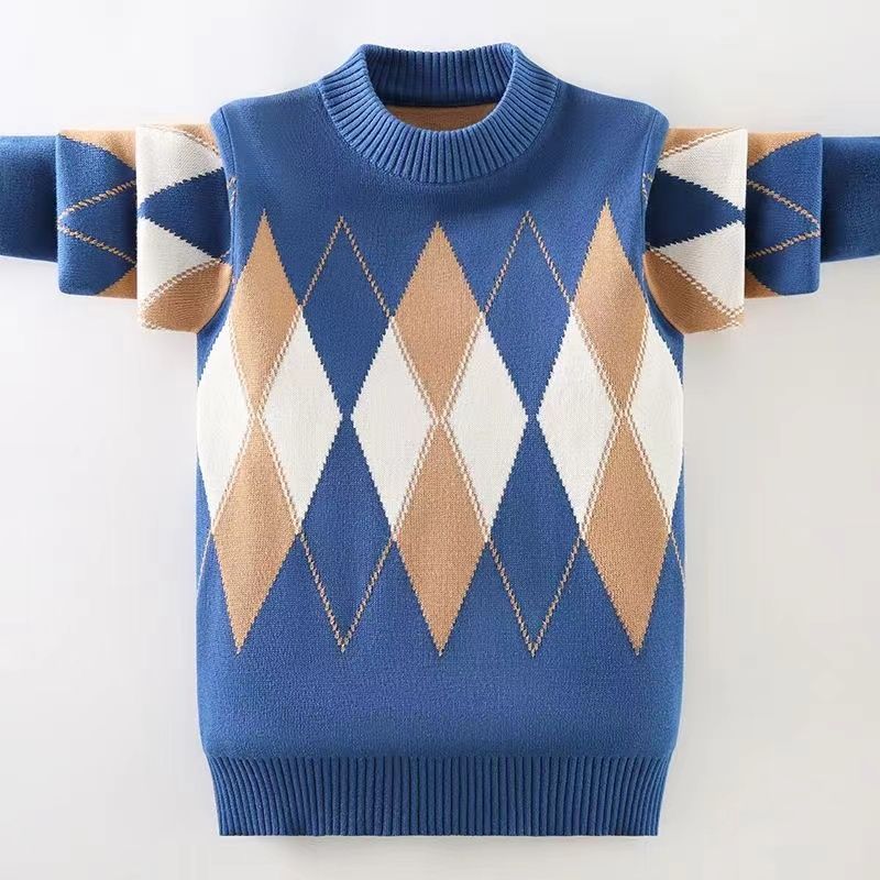 男童毛衣针织衫中大童加绒秋冬装