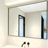 定制浴室镜洗漱台铝框卫浴镜极窄边框镜子发光智能镜全国可包安装
