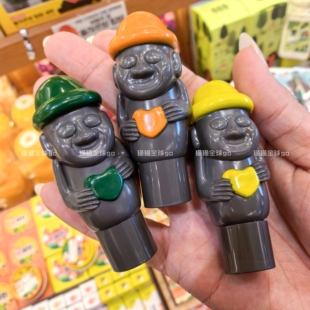 现货韩国济州岛限定海女石头老人柑橘味油菜绿茶涂抹滋润唇膏10ml