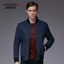Jinba nam quầy xác thực áo bông 2019 mùa thu mới bóng chày cổ áo kinh doanh quý ông cotton phù hợp với áo khoác nam - Đồng phục bóng chày áo bomber nam