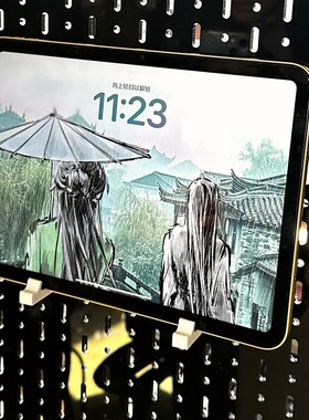 适用宜家SKADIS 宜家洞洞板配件 ipad支架手机平板电脑通用支架