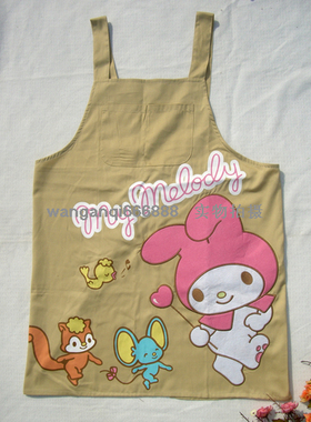 大/中/小码迪士尼美乐蒂MY MELODY贴布绣无袖背心款围裙201936