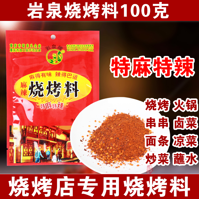 岩泉烧烤料100g特麻特辣炸串刷料酱空气炸锅撒料烤肉蘸料腌料孜然