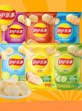 乐事6口味组合包马铃薯片70g包袋装薯片整箱新年解馋新日期年货