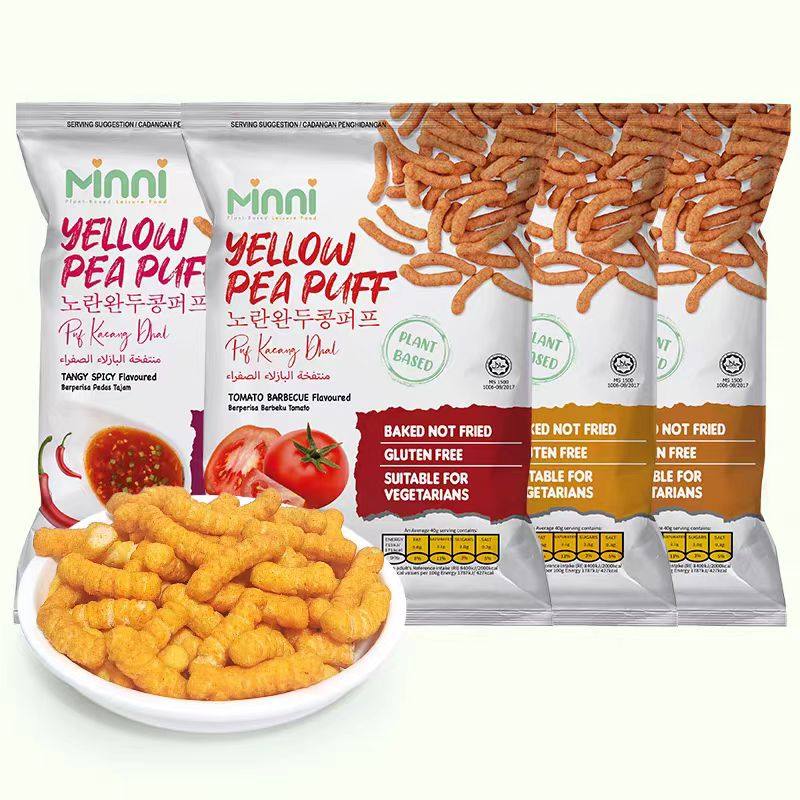 马来西亚进口采汇mnni豌豆脆条非油炸休闲零食袋装膨化薯条追剧