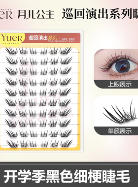 月儿公主开学季黑色上睫毛10排装超大容量自然仿真新手懒人