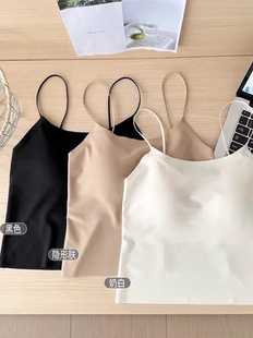 四季青爆款无痕吊带背心内搭外穿抹胸粉底液内衣一体杯美背25296