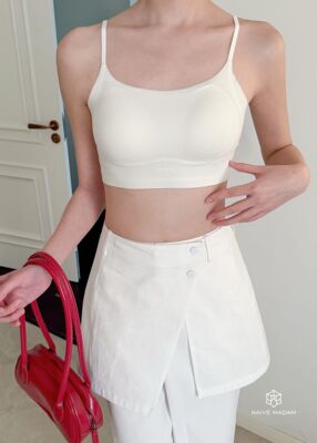 内目23111舒芙蕾裸感无痕美背侧收提拉运动外穿聚拢小胸吊带背心