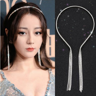 水钻发箍亮闪流苏多排钻女式 复古时尚 头箍头饰品 耀眼韩版 热巴同款