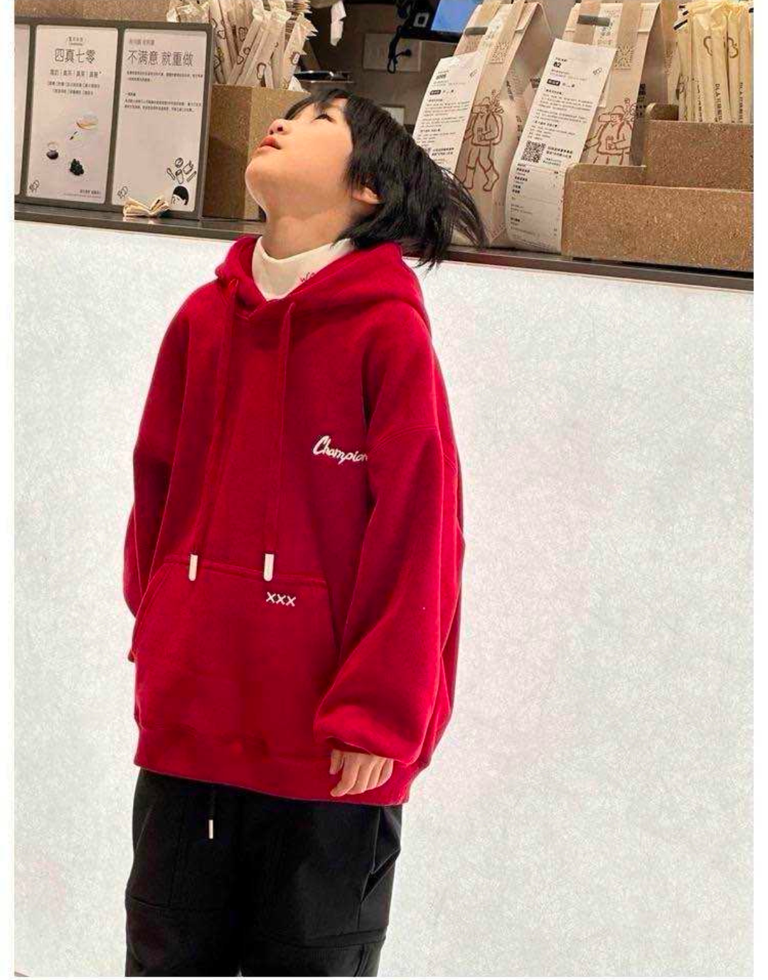 男童卫衣加绒保暖儿童上衣秋冬装2026新款女童衣服外穿红色帅外套