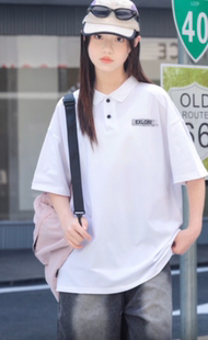 男女童大童青少年款 夏季 翻领短袖 新款 宽松百搭日系休闲上衣 polo衫
