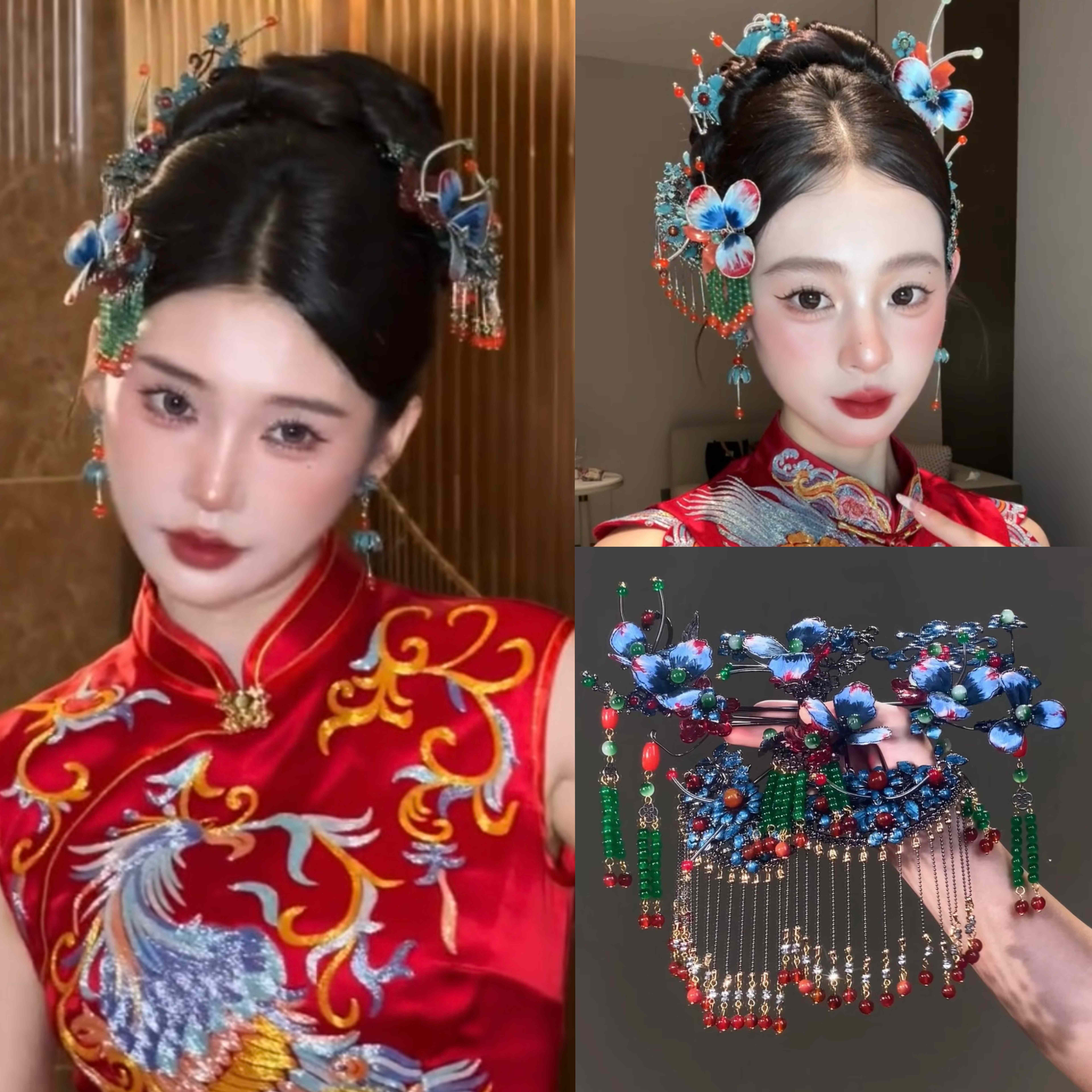 君心家 N1新娘仿古发钗中式新娘饰品小众高级感发钗