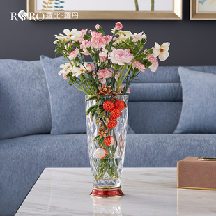 饰品餐桌花瓶 花瓶摆件创意珐琅彩工艺软装 罗比罗丹 大吉大利