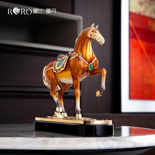 罗比罗丹马摆件工艺品办公室摆件公司开业礼品马到成功礼盒包装
