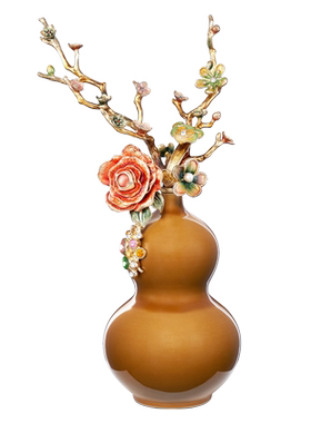 罗比罗丹珐琅彩工艺葫芦摆件