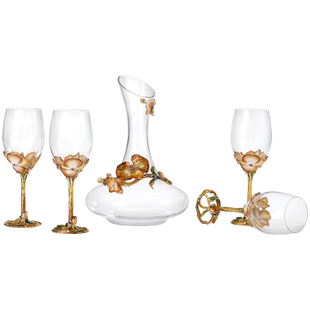 罗比罗丹 兰之恋红酒杯欧式创意葡萄酒杯水晶玻璃家用酒具套装