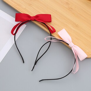 蝴蝶结儿童发箍可爱女童发卡带齿小女孩红色防滑宝宝头箍甜美头饰