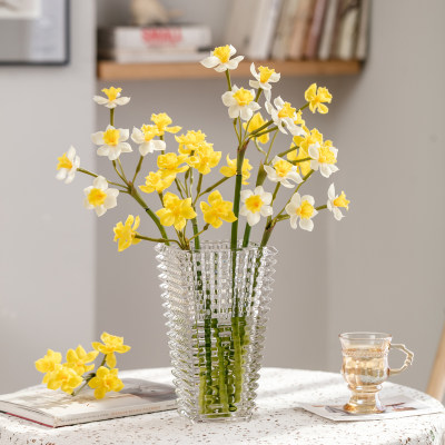 掬涵水仙花仿真花插花摆件干花客厅餐桌花摆设假花洋水仙高端现代